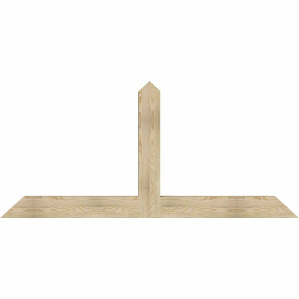 Ekena Millwork Portland Rough Sawn Timber Gable Bracket, Douglas Fir, 84"W x 38"H x 6"D x 6"F, 11/12 Pitch GBW084X38X0606POR00RDF - main